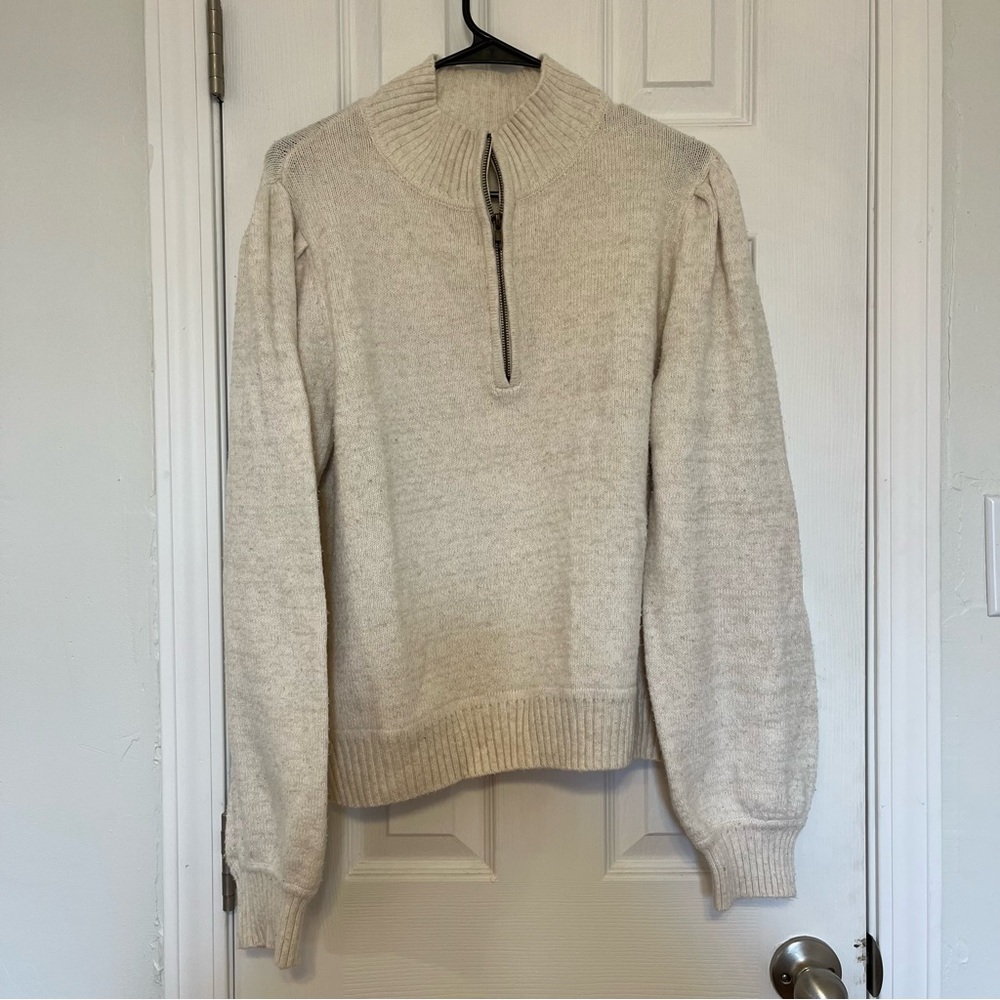 Universal Thread Puffy Sleeve 3/4 Zip Sweater Size XL